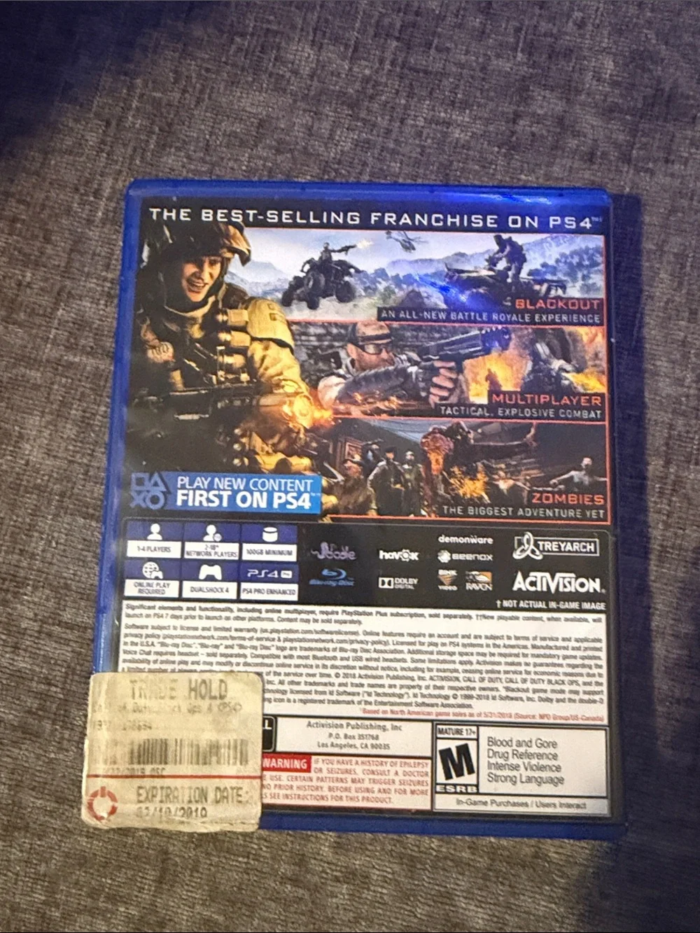 Call of Duty: Black Ops 4 PS4 Game – Complete With Disc & Case